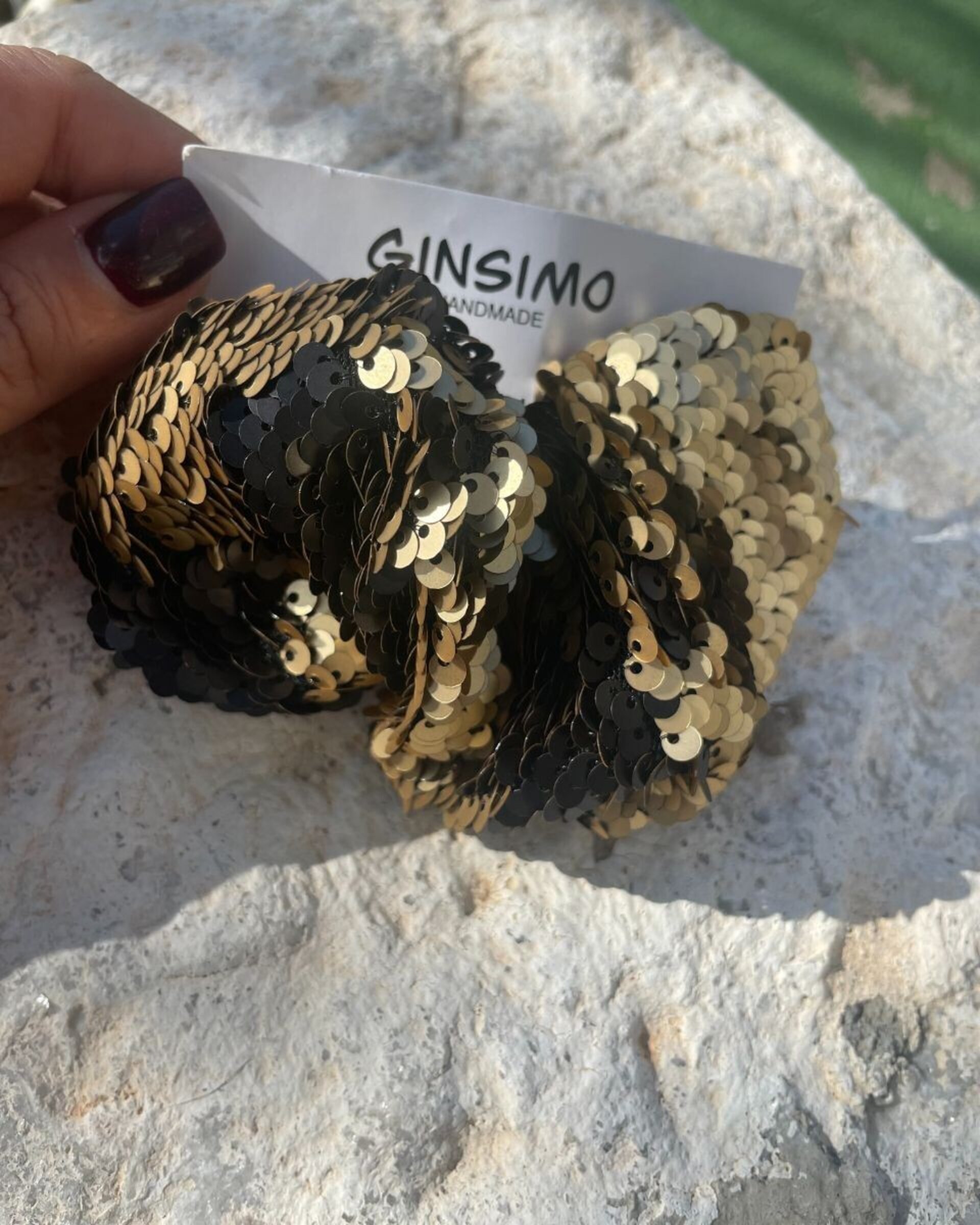 Croissantt Lentejuelas Black/Oro - 2