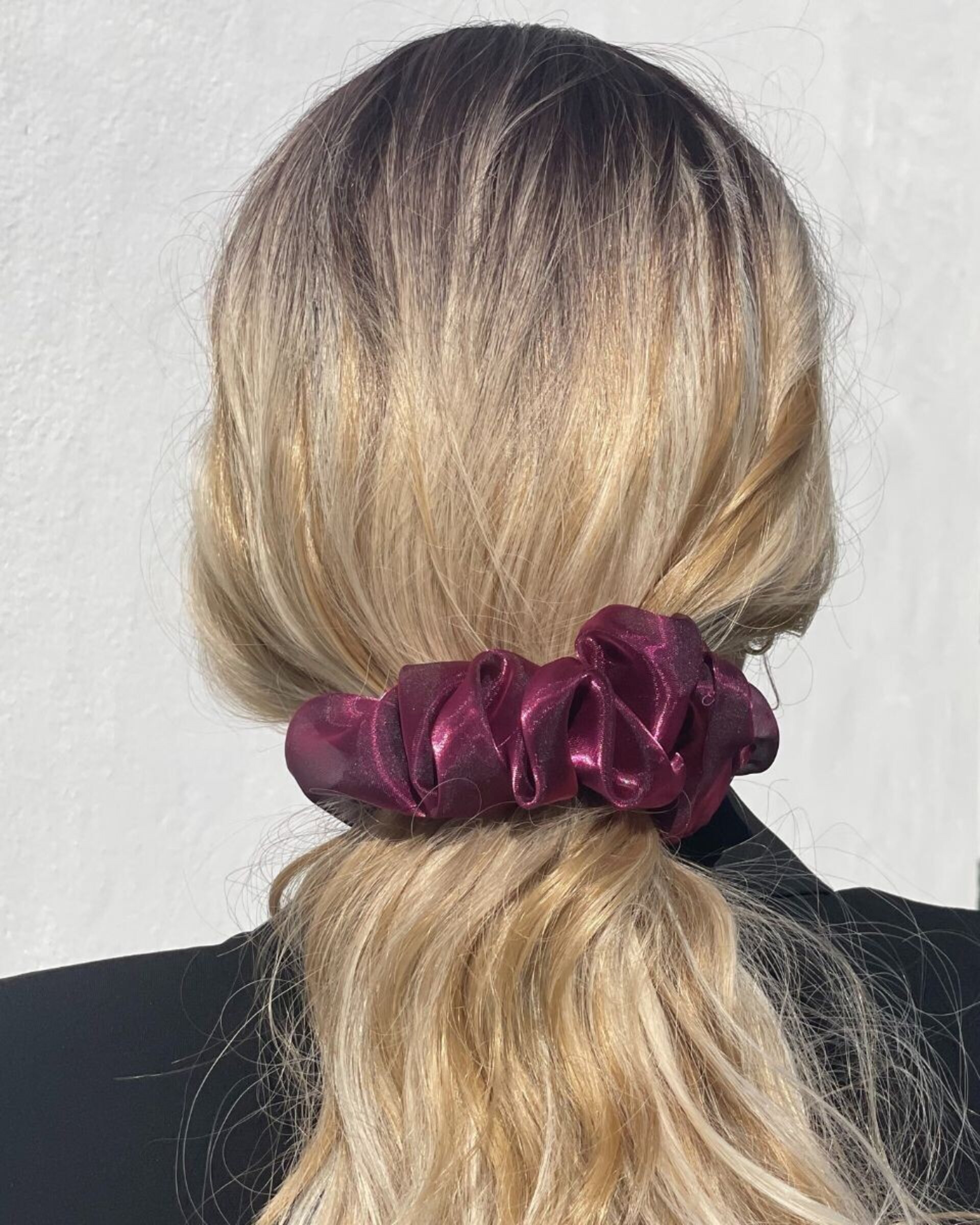 Scrunchie Organza Burgundy - 2