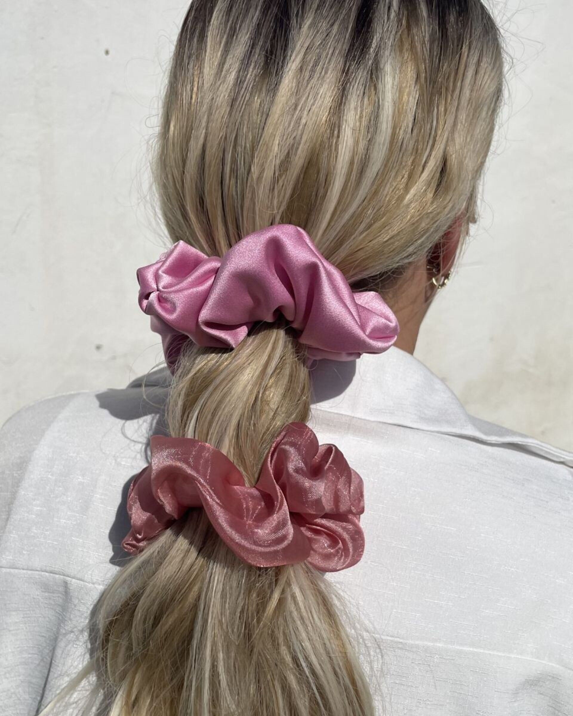 Scrunchie Organza Rosa Amber - 3