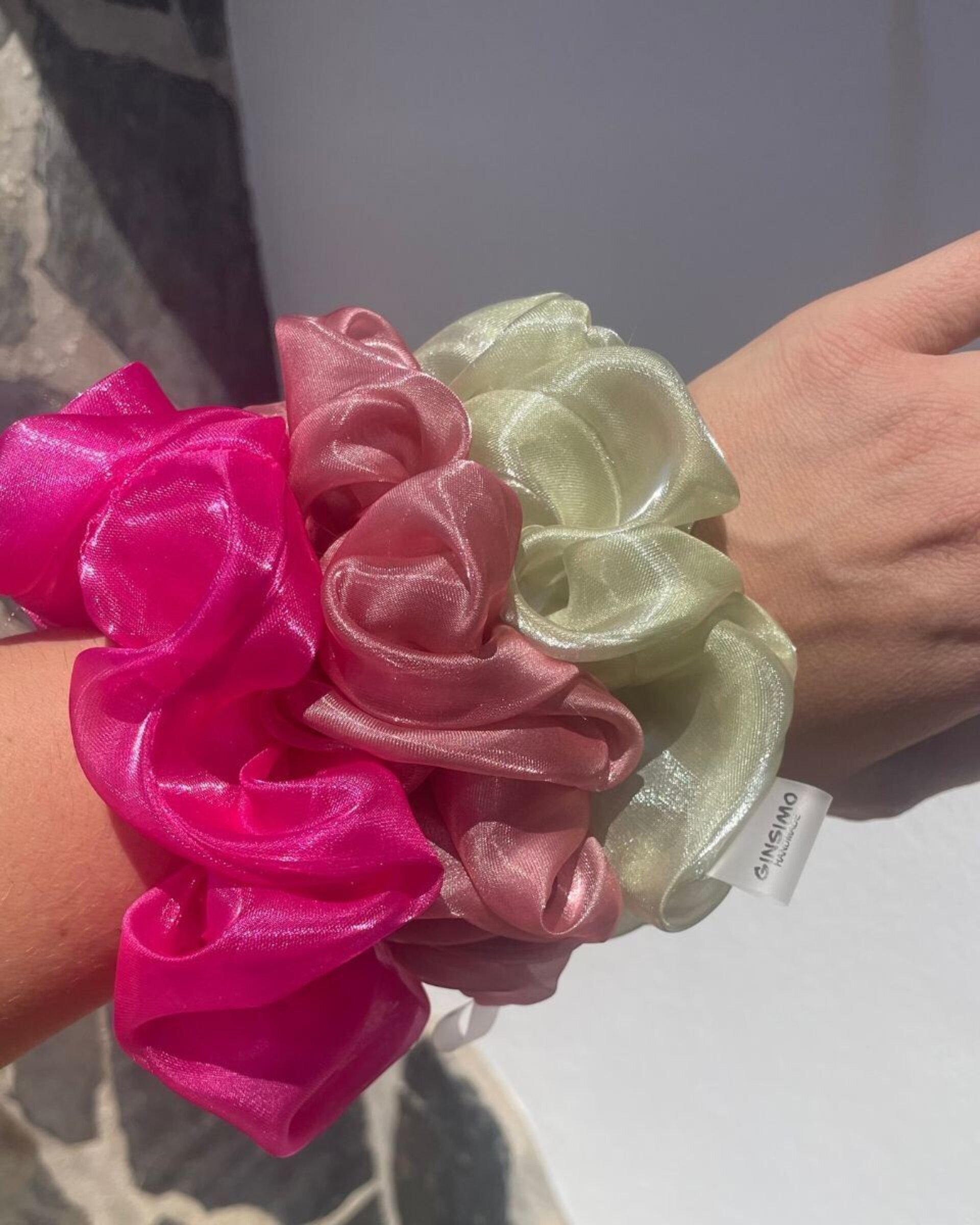 Scrunchie Organza Pistacho - 3