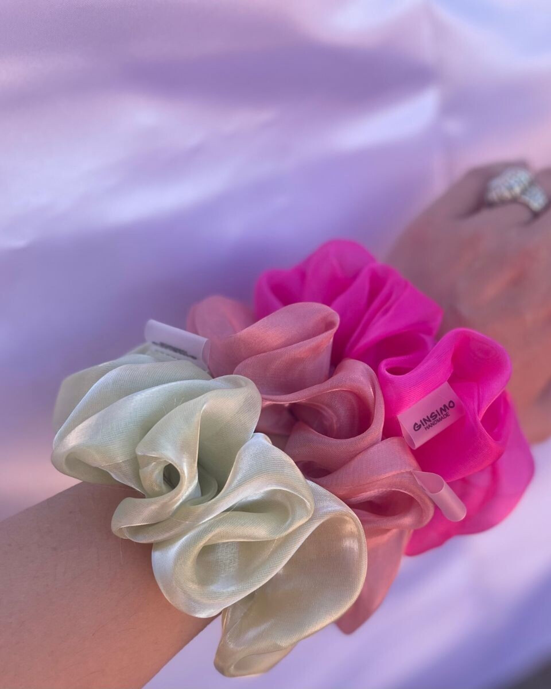 Scrunchie Organza Pistacho - 2